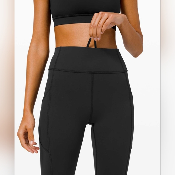 Lululemon Invigorate High-Rise Crop 23"Black Sz 2 - Picture 6 of 13